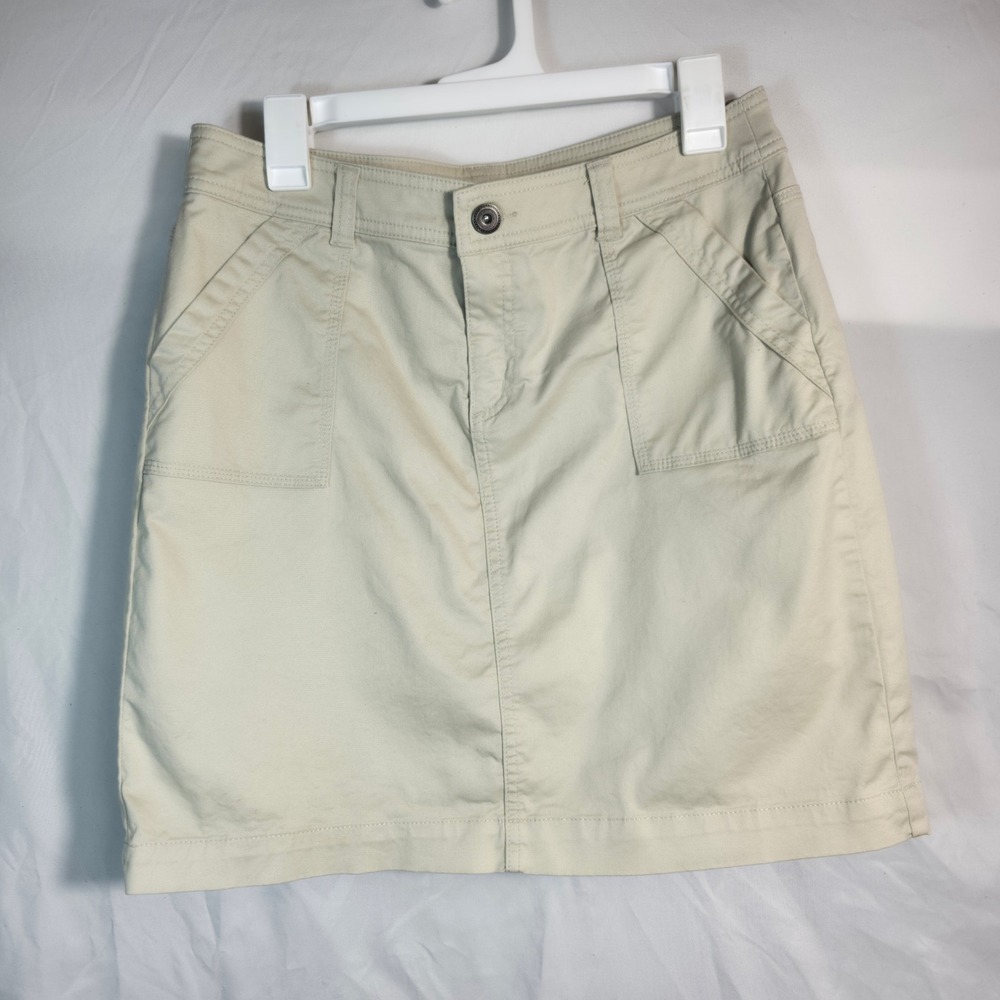 Christopher & Banks Skort Women 6 Khaki Good Cotton Blend Utility Activewear